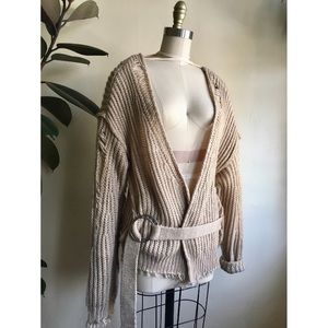 Skylar + Madison // Distressed Belted Sweater